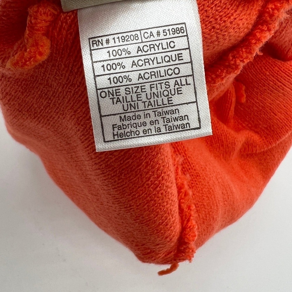 Vintage CCM Philadelphia Flyers NHL Orange Knit Beanie Hat OSFM New With Tags - Picture 5 of 5